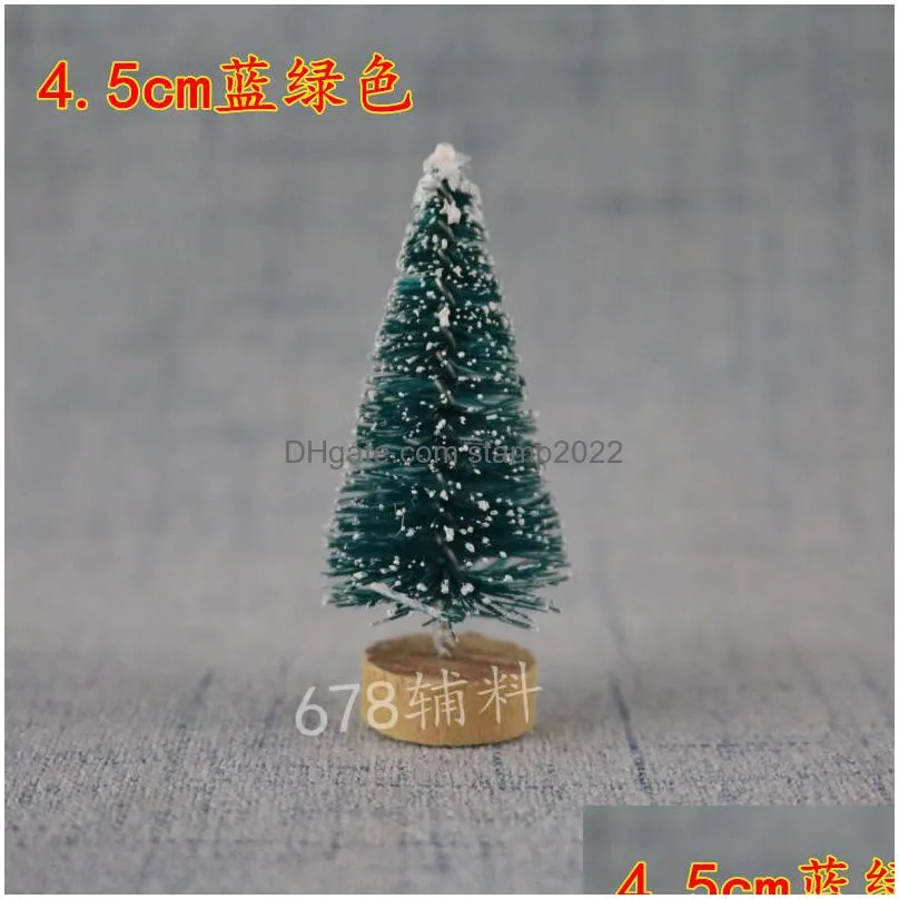 45mm mini christmas tree small pine tree trees placed in the desktop home decorations gifts 20220924 q2 20-30