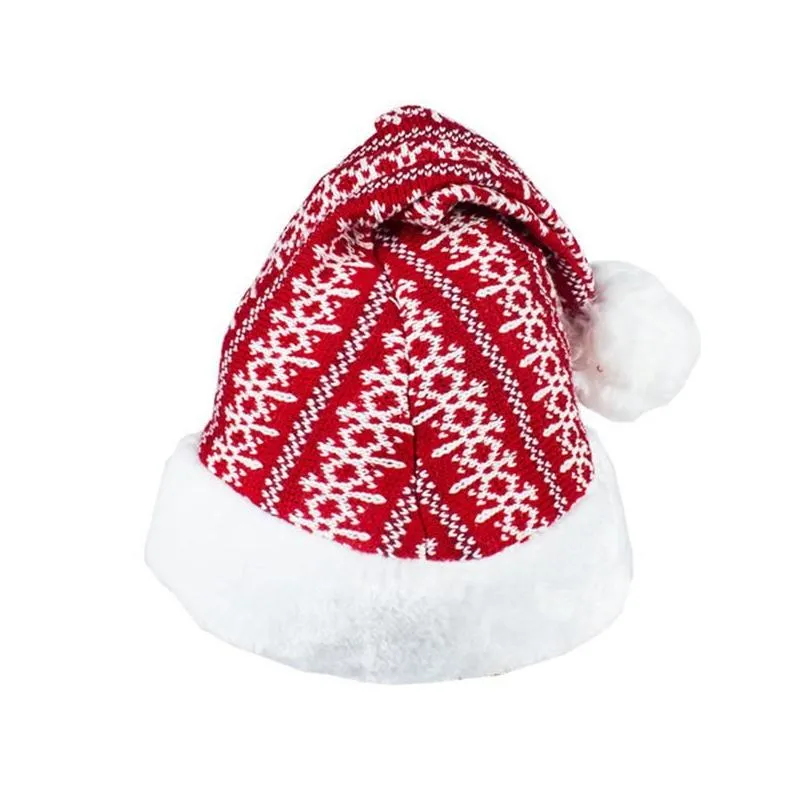 Beanie/Skull Caps 25# Xmas Hat Holiday For Adults Christmas Unisex Santa Beanie Party Supplies Cotton Pompom Furry Balls