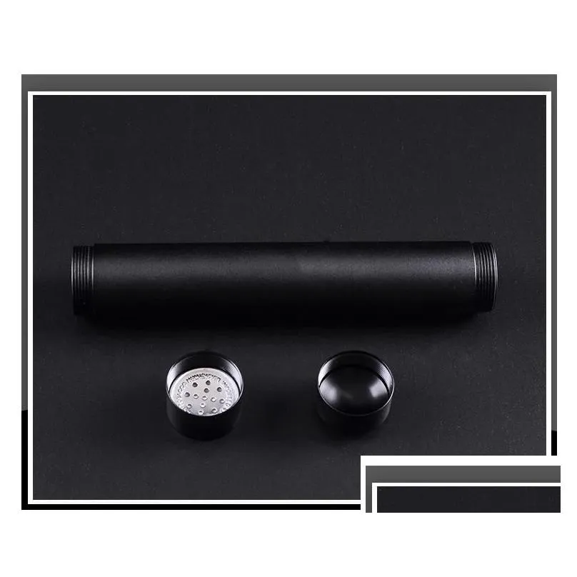 30pcs air tight smell proof portable urltra light metal cigar case tube with built in humidifier sn3103