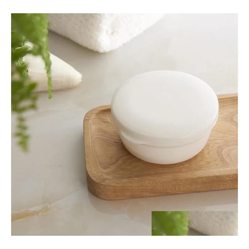 soap dish box bathroom sealed soap-case holder container wash shower home round travel supplies sn2696