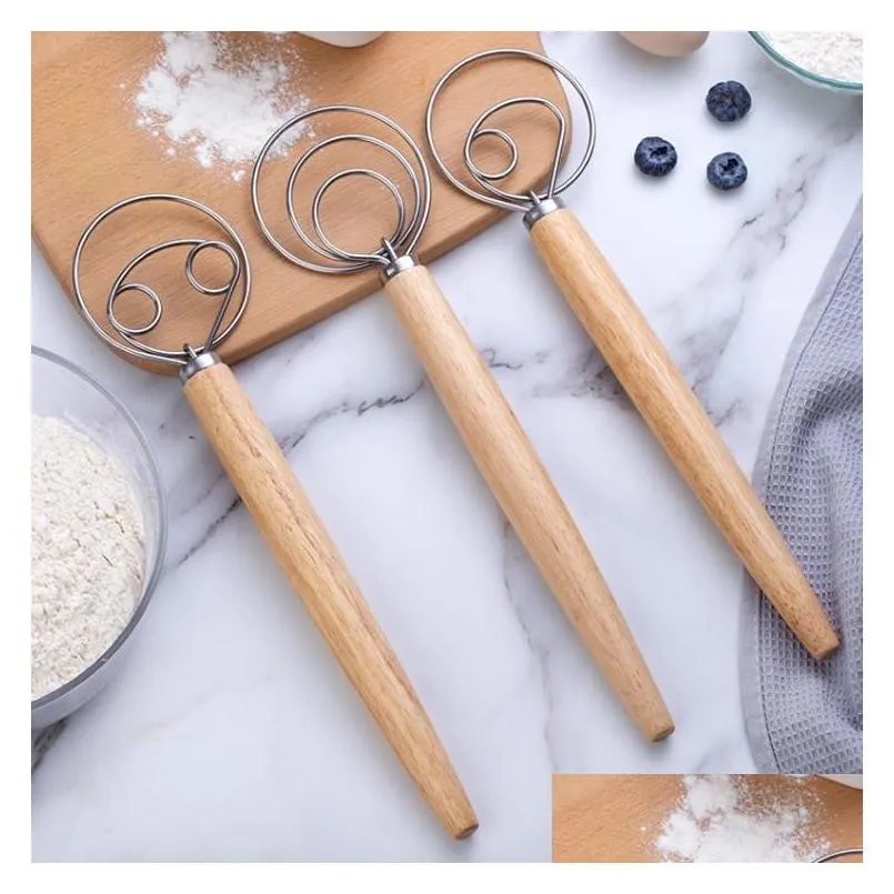 dough whisk mixer blender tools bread flour egg beater stainless steel dutch style danish cake dessert admixer kitchen tool sn4182