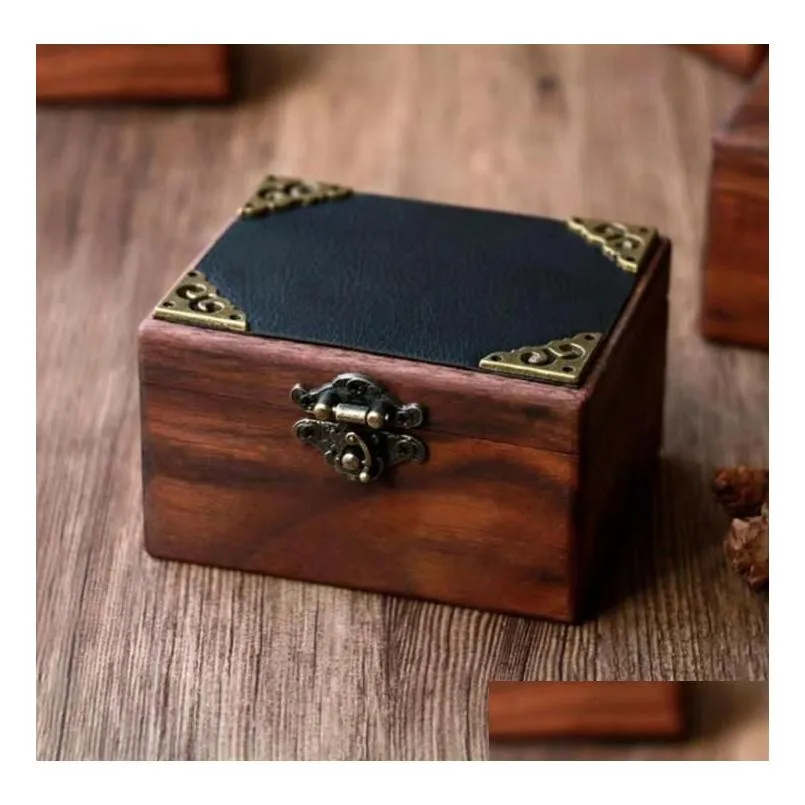 500pcs antique bronze hasp latch jewelry wooden box lock mini cabinet buckle case locks decorative handle 3 size sn2557