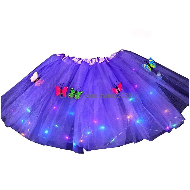 butterfly light up tutu led girl party glow skirt magic angel fairy luminous costume birthday gift 20220223 q2