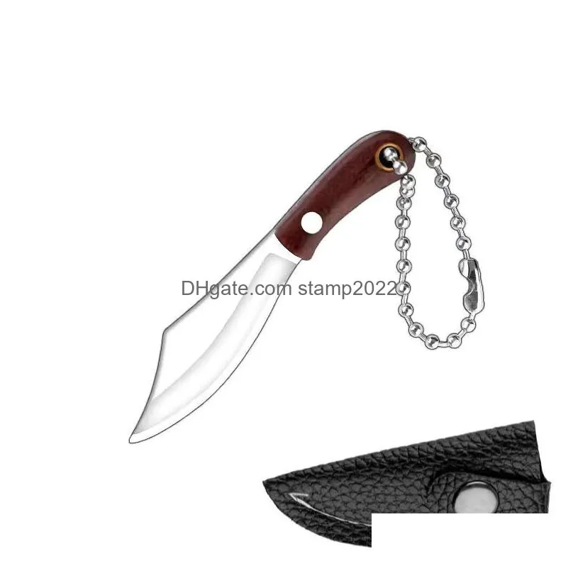 mini kitchen knife portable stainless steel knife demolition express collection knifes cut fruit keychain ornament gift 20220121 q2