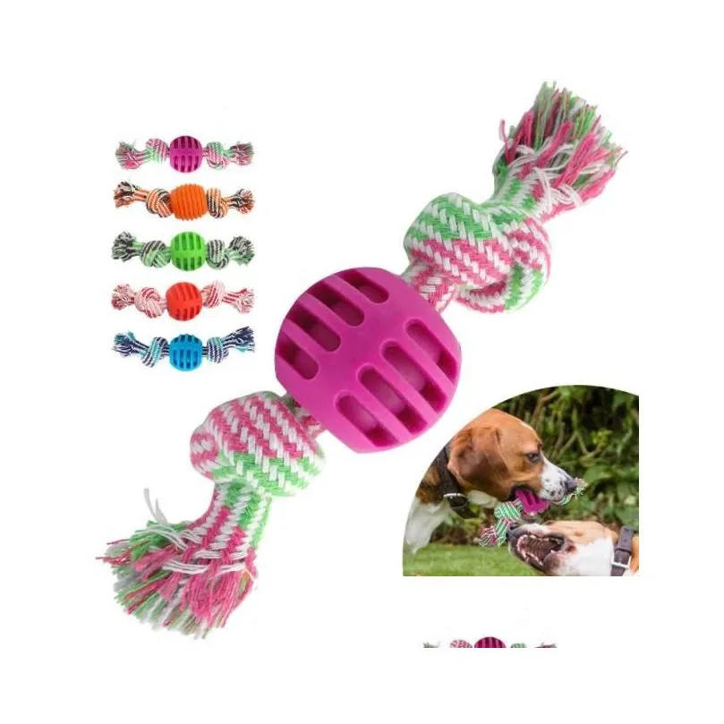 pet dog rope chew toys bone ball animal shape pets playing knot toy cotton teeth cleaning-toys for small pet-puppy sn3106