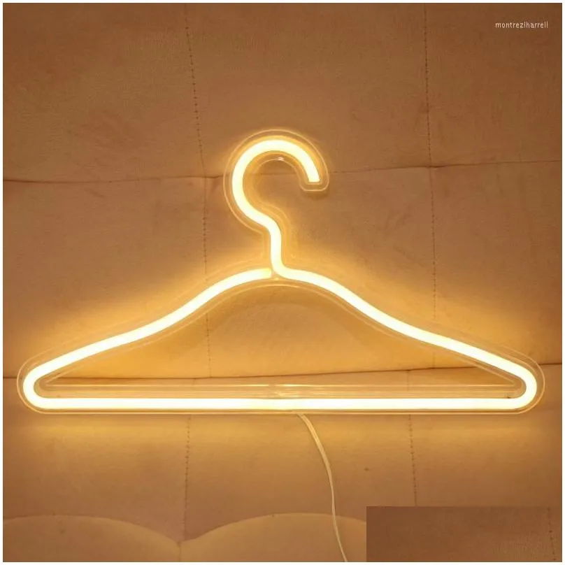 night lights hanger led neon sign usb powered light for room bedroom store holiday wall decoration grils gift