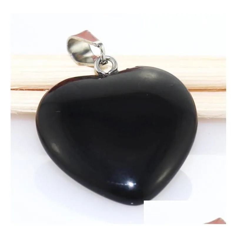 party favor heart shape love gem stone mixed pendants loose beads for bracelets and necklace charms diy jewelry women gift sn2552