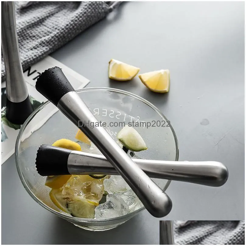 bar tools cocktail shaker mojito mint muddler stainless steel wine mixing stick muddler ice crusher hammer bartenders barware 20220924