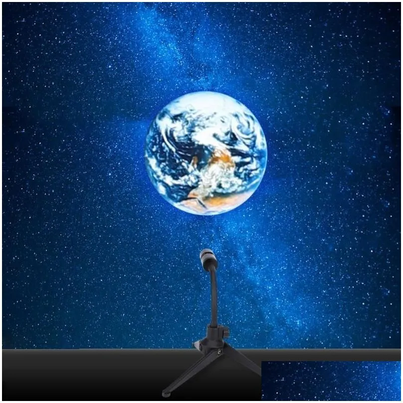 night lights sky light planet magic projector moon earth projection led lamp 360ﾰ rotatable usb rechargable for kids