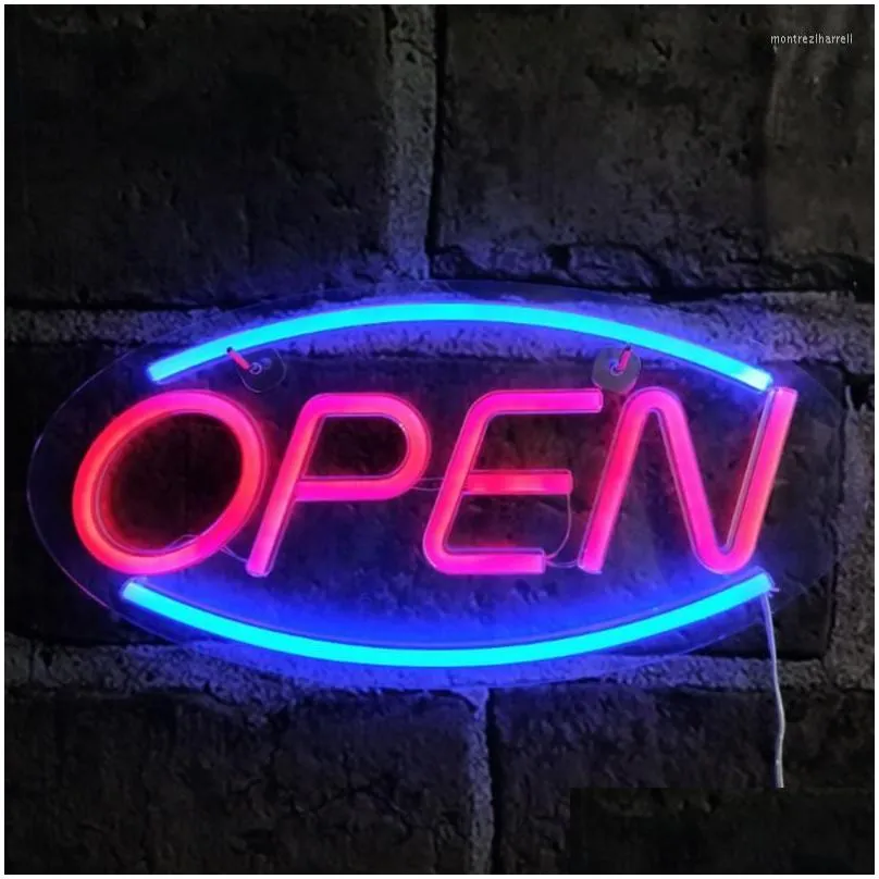 night lights open led neon light wall hanging sign bar room party club office decoration lamp colorful
