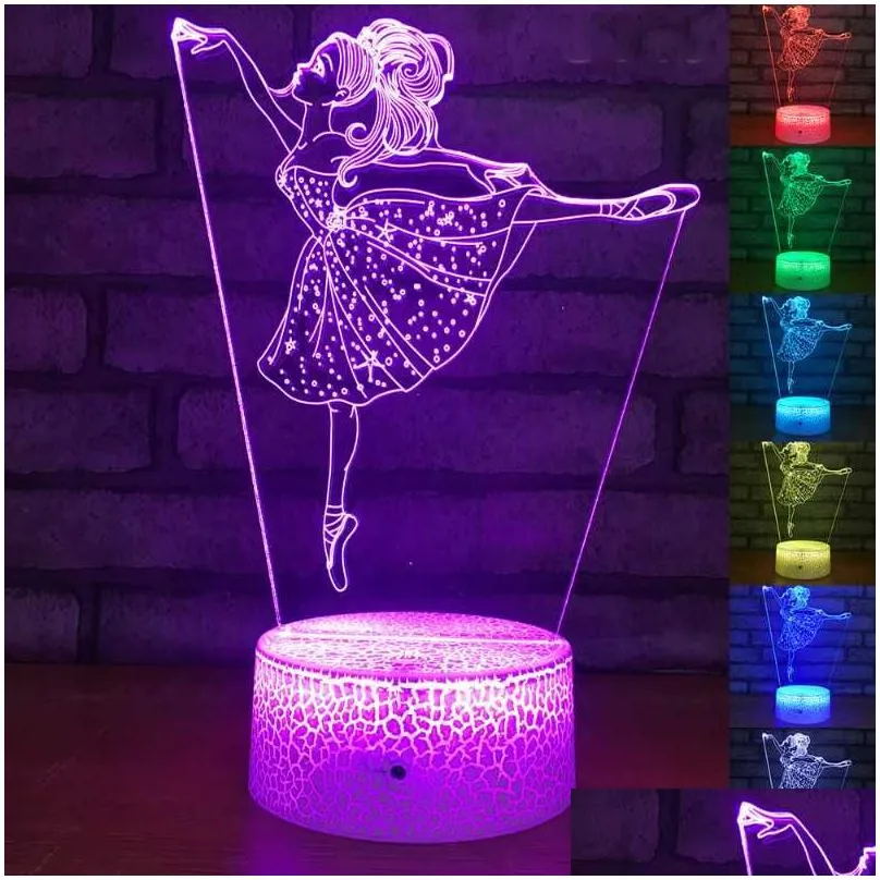 night lights sports series bedside light for kids gifts baby sleeping lighting 3d basketball player table lamp led nightlights dancers