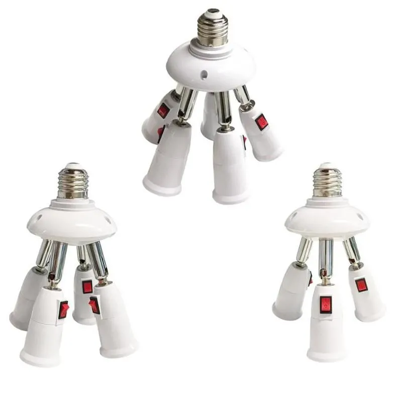 lamp holders bases base splitter 3/4/5 heads adapter converter socket led y shape light bulb screw holderlamp