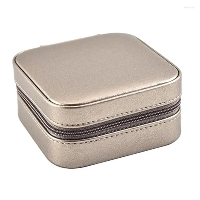 Jewelry Pouches PU Leather Box Watch Display Case Tidy Organizer Portable Purse