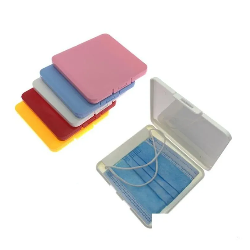 portable dustproof face shield mask storage box moisture-proof disposable face mask cover organizer holder mask storage case sn1429