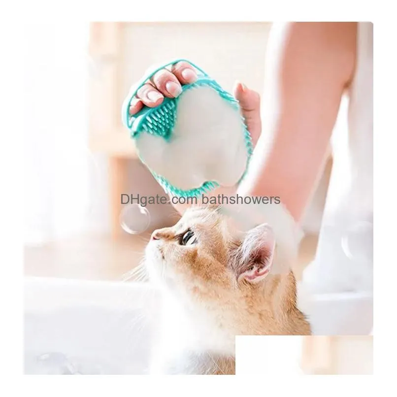 bath brush with hook soft silicone foot brush cleaning mud dirt remover massage back scrub showers pet dog bath brushes cat bath