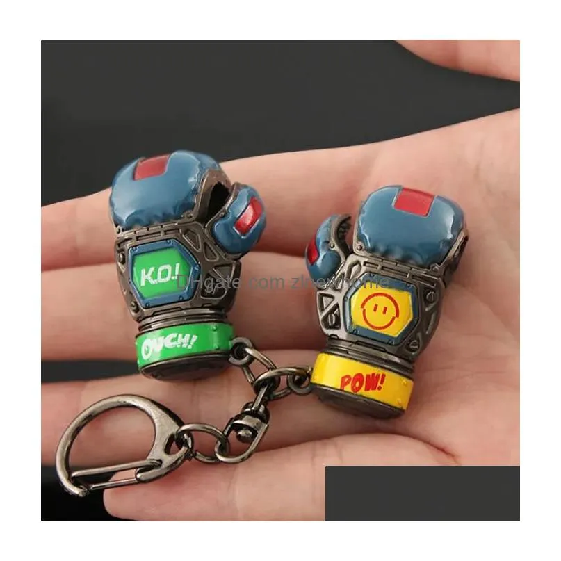 game boxing gloves keychain for men pathfinder heirloom gloves alloy pendant key chain cool car bag keyring hip hop jewelry