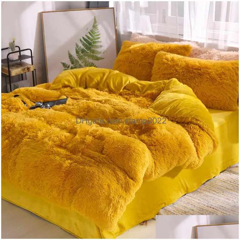 faux fur comforter bedding set 21 colors coral fleece fitted sheet duvet cover bedcover bedspread on bed sheet with elastic band