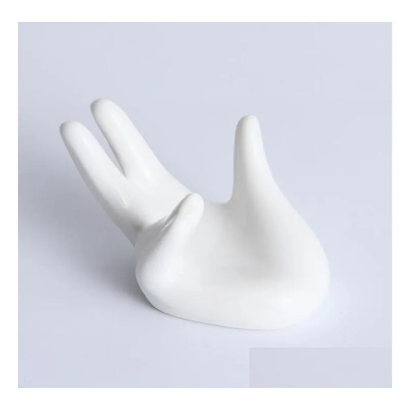 housekeeping home hand shape ceramic egg holder for breakfast ocarina collector p ograph display stand homes decoration teacup holders