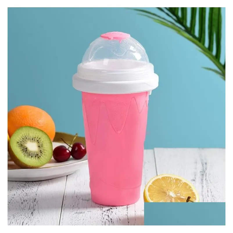 other drinkware summer reusable custom silicone cup creative cream squeeze slushy maker ice cup sn4325