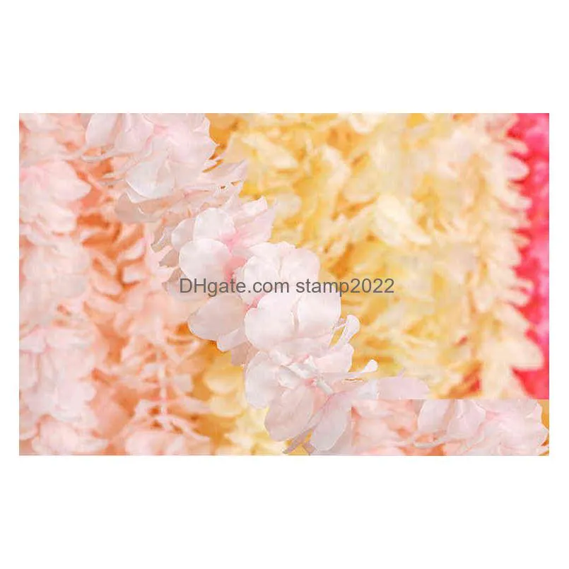 20pcs 1m/2m wisteria garland artificial silk flower vine for home wedding garden decoration rattan hanging wall fake flowers 211108