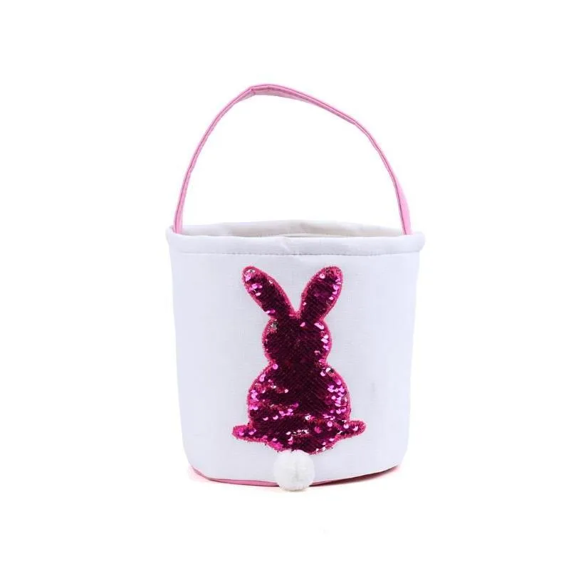 dhs easter basket canvas buckets personalized easter bunny gift bags bunny tail tote bag 10 styles mix sn1917