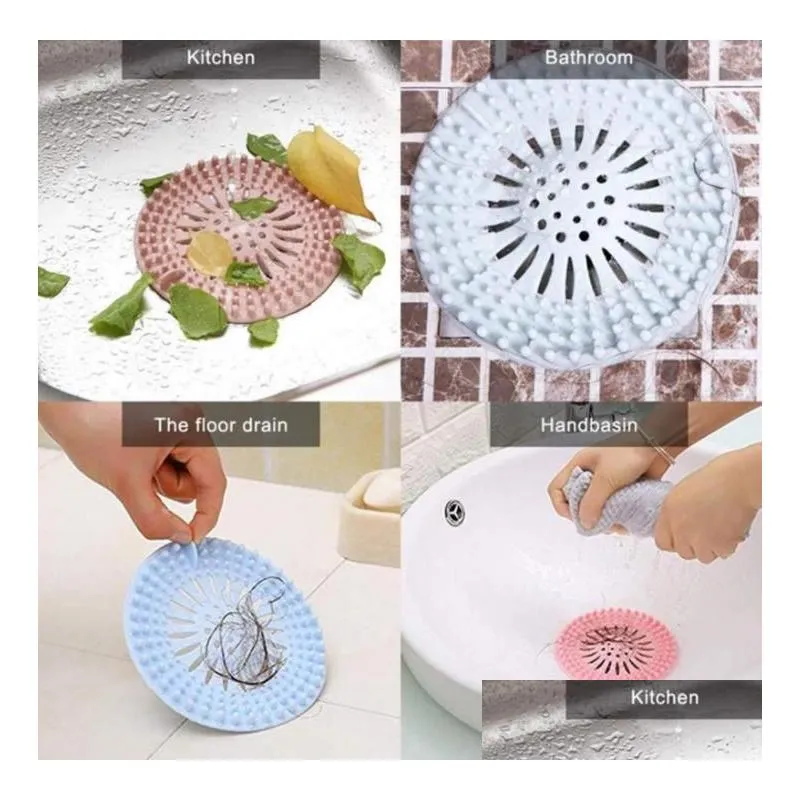 hair catcher plug trap shower floor drain cover sink strainer filter anti-blocking portable bathroom kitchen accessories sn3732