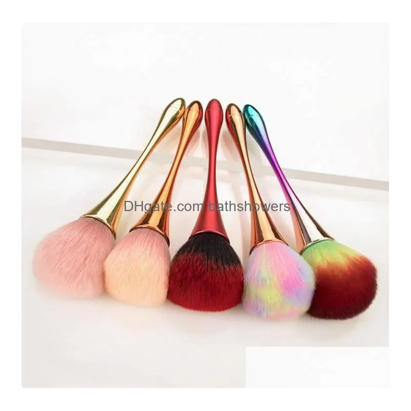 rose gold powder blusher brush professional makeup brush large cont cosmetic face cont brocha colorete makeup tool