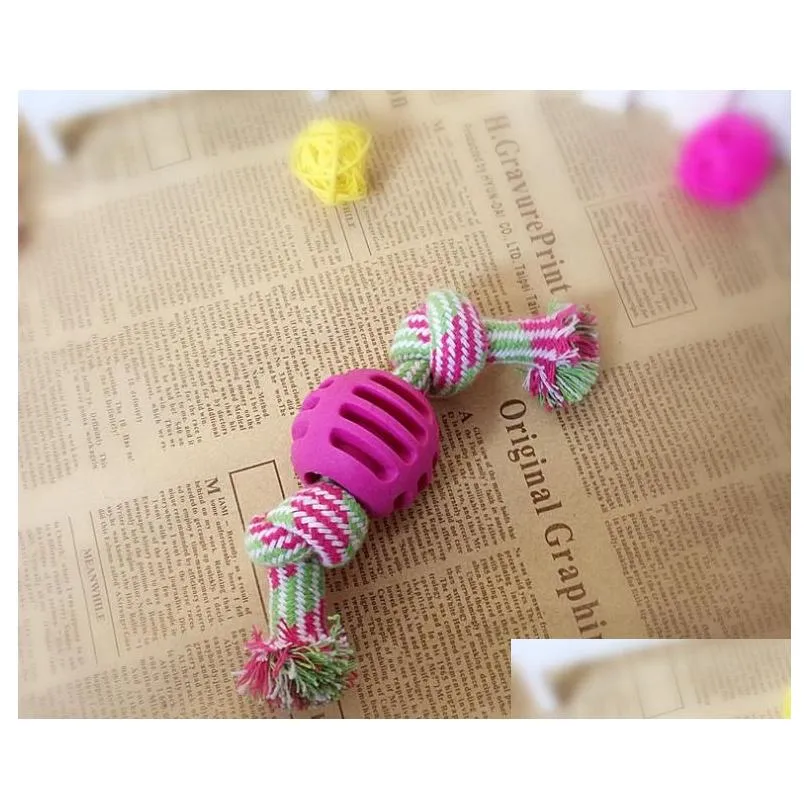 pet dog rope chew toys bone ball animal shape pets playing knot toy cotton teeth cleaning-toys for small pet-puppy sn3106