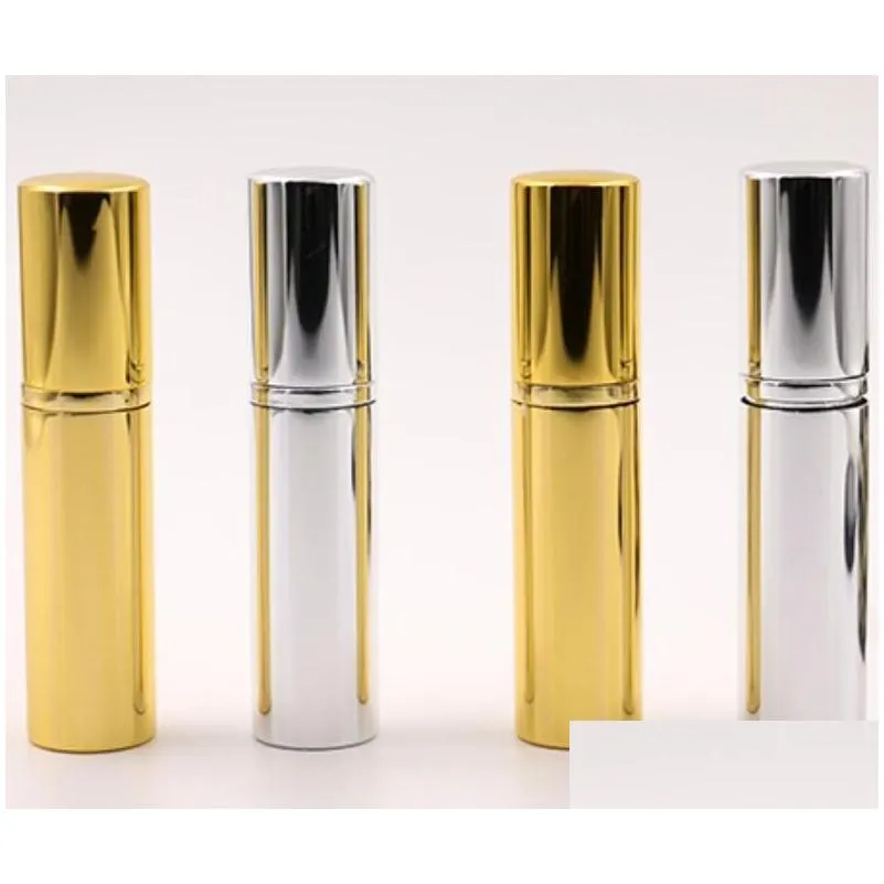 wholesale 5ml aluminum sprayer transparent glass perfume bottle travel spray bottles portable empty cosmetic container with aluminums sprayers