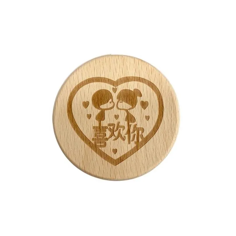 100pcs/lot high quality wooden round shape bottle opener coaster fridge magnet decoration beer bottle-opener engrave logo sn2808