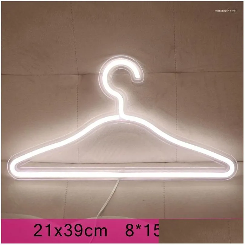 night lights hanger led neon sign usb powered light for room bedroom store holiday wall decoration grils gift