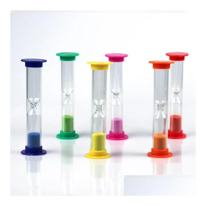 1/2/3 minutes mini hourglass sandglass kitchen timer clock colorful plastic sand glass sands clocks home decoration 8 colors sn3331