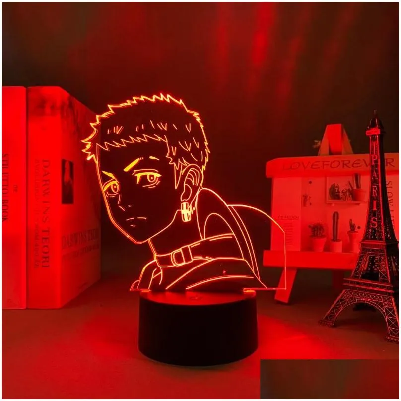 night lights led light tokyo rs mitsuya for kids bedroom decoration birthday gift room decor desk manga 3d lamp drop delivery lighti otwu6