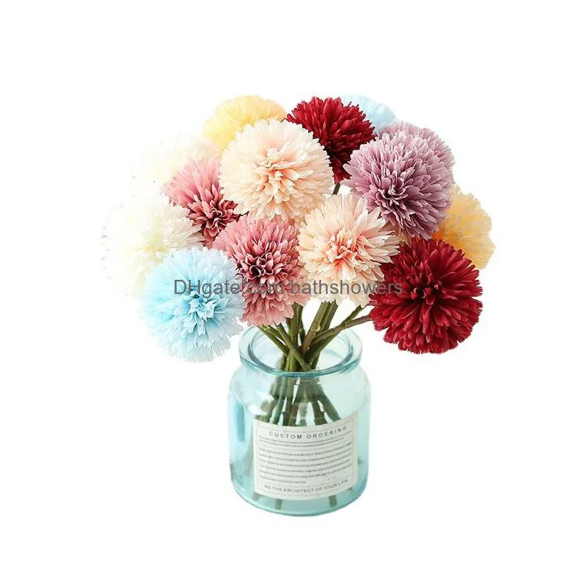silk hydrangea vase for home room decor wedding bouquet outdoor garden bridal accessories clearance cheap artificial flowers