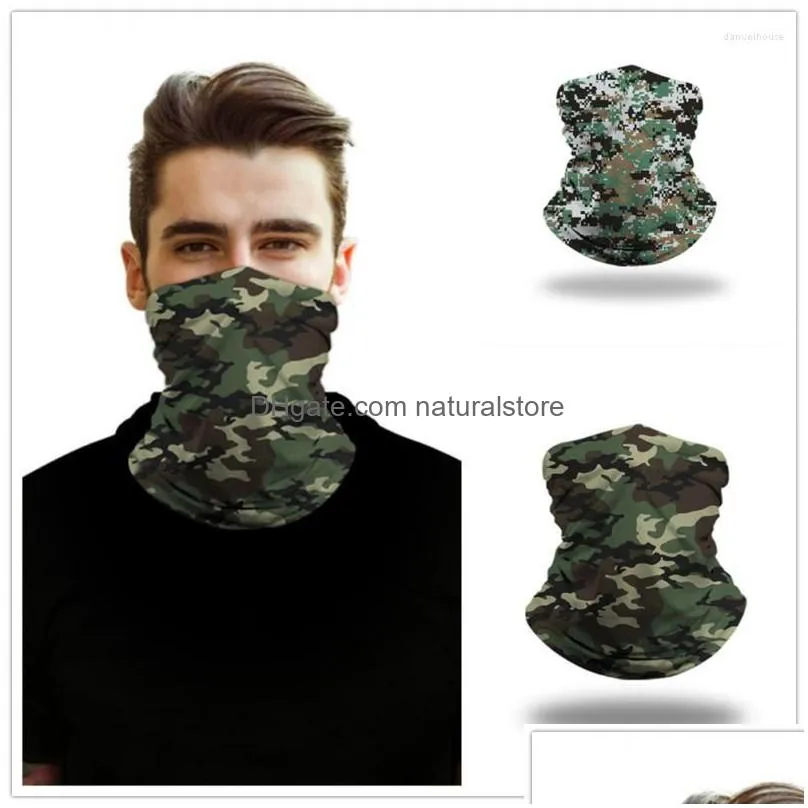 bandanas military hiking climbing scarves men polyester windproof neck warmer face mask anti uv tactical camouflage print piece