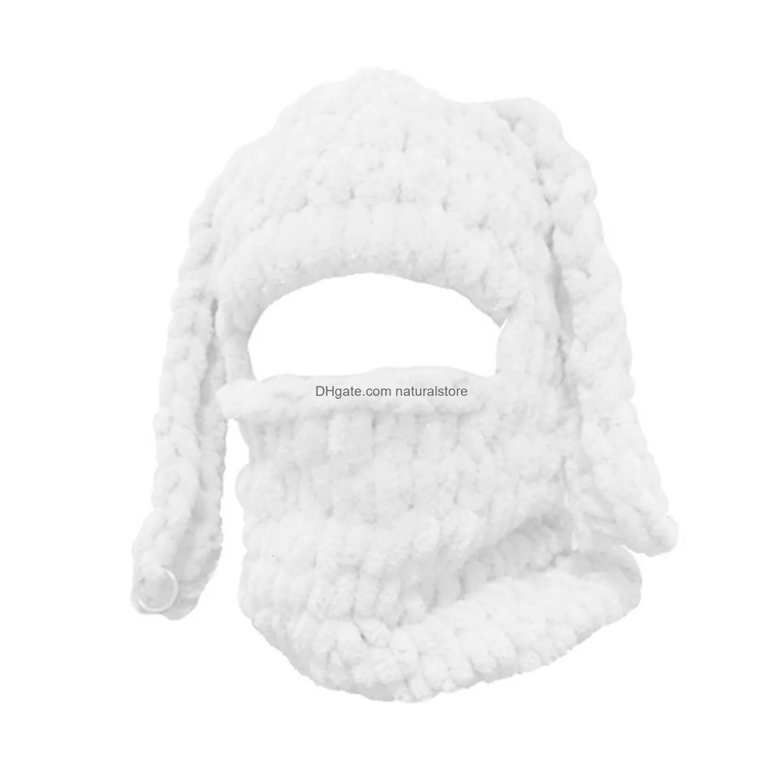 beanieskull caps adults rabbit ear hat funny balaclava hat fluffy soft balaclava knitted balaclava with ears winter crocheted hat christmas gifts