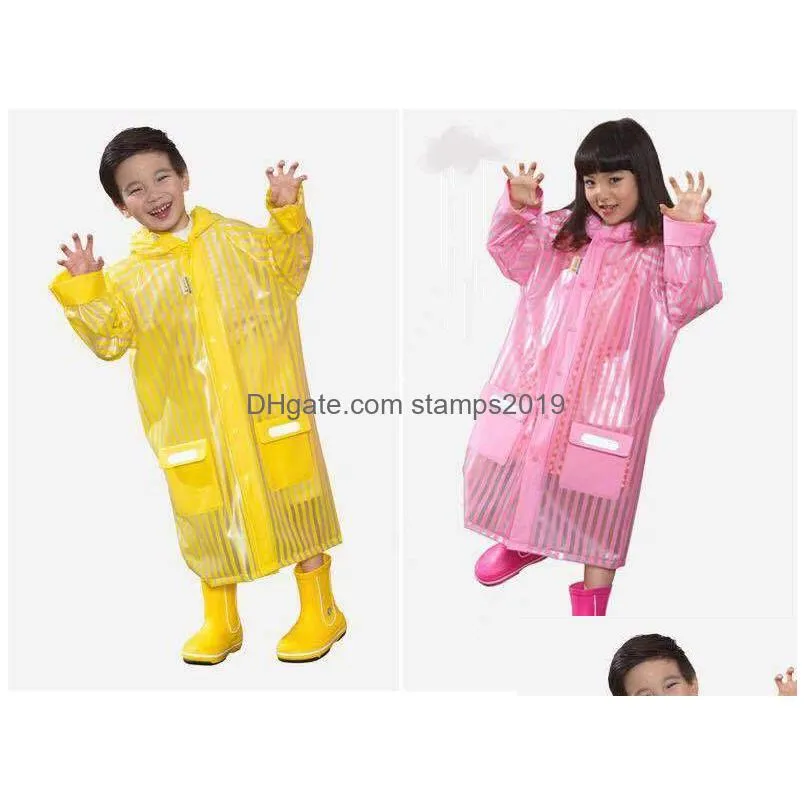 raincoats 50pcs children raincoat cartoon cape-style girl boy kids students bicycle poncho rain coat waterproof rainwear drop delive dhcrr