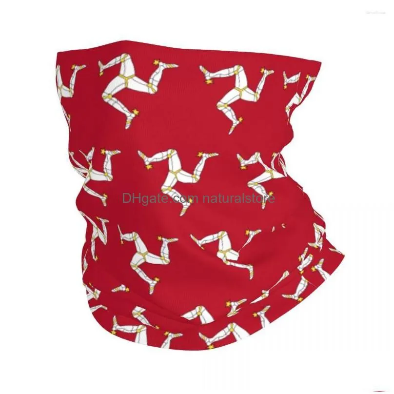 bandanas isle of man flag bandana neck gaiter uv protection face scarf cover women men headwear tube balaclava