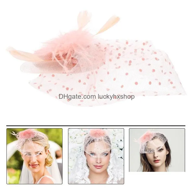bandanas party hat tea fascinator bridal hair accessories wedding women headpiece clip mesh banquet bride