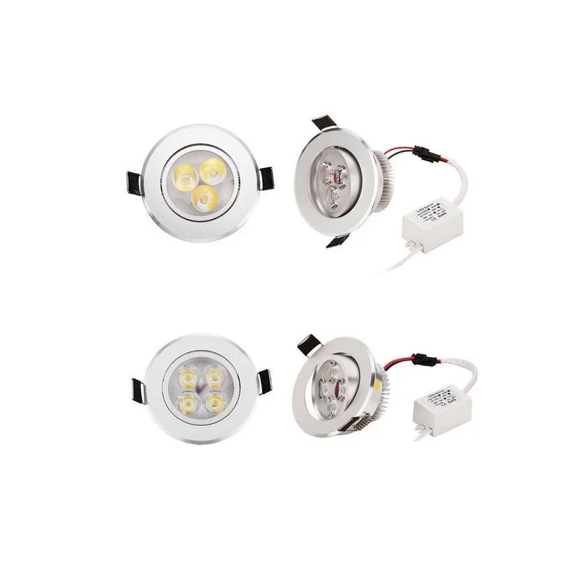 LED Downlight 3W 5W 7W 9W 12W 15W Round Recessed Lamps 85-265V Include Driver LED Spot for Living Room Kitchen Down Lights