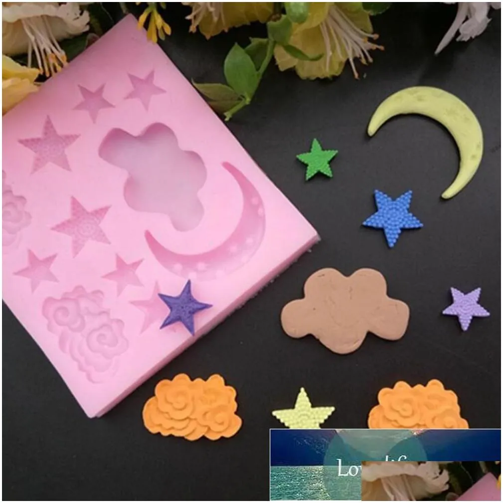 Baking Moulds Star Moon Cloud Shape Sile Mod 3D For Fondant Form Decorating Chocolate Cake Gummy Mold Tools Appliance T1M9 Drop Deli Dh3Xv