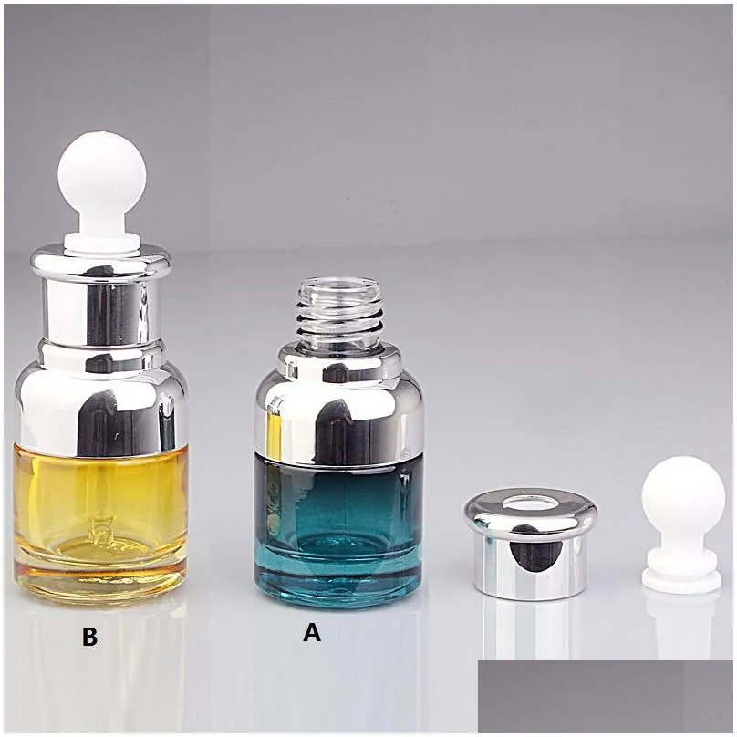 Packaging Bottles Wholesale 30Ml Gradient Color Glass  Oil Dropper Reagent Pipette Refillable Bottle Empty Per Sample Tubes Dhh6B