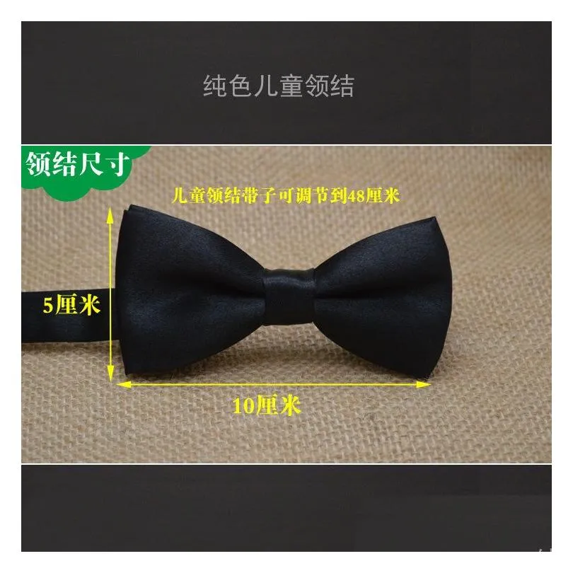 Ties Aessoriesclassic Kid Bowtie Boys Grils Baby Children Bow Tie Fashion 25 Solid Color Mint Red Black White Green Pets Drop Delivery