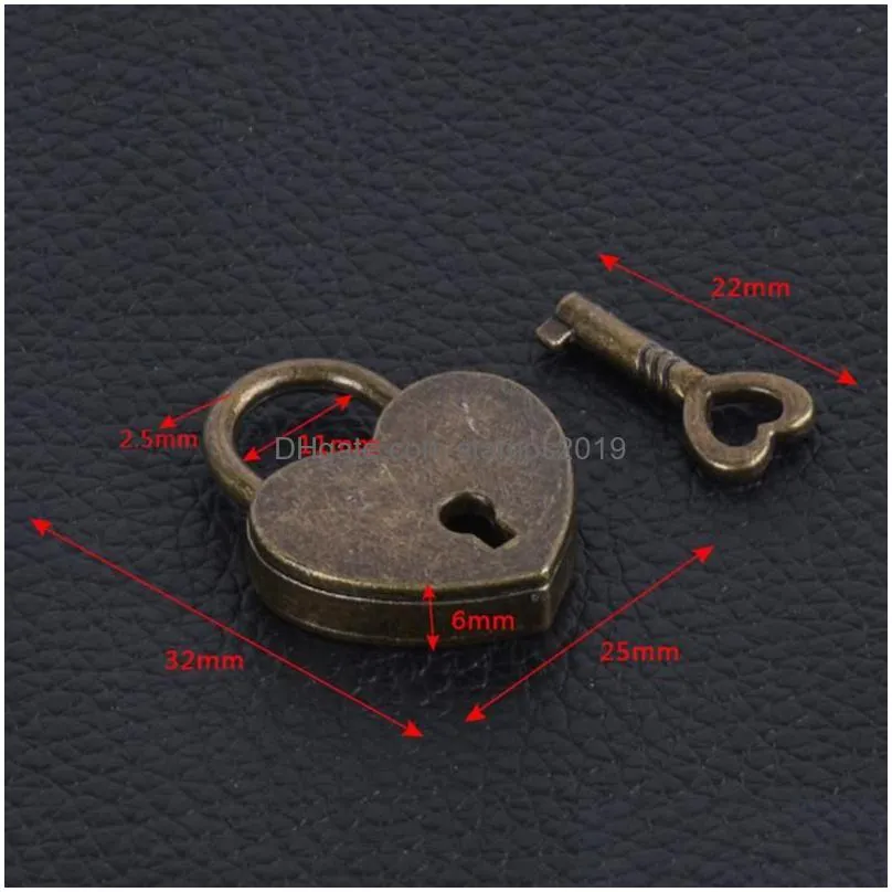 antique brass wooden case hasp vintage decorative jewelry gift box hasp hook furniture buckle clasp lock 220725