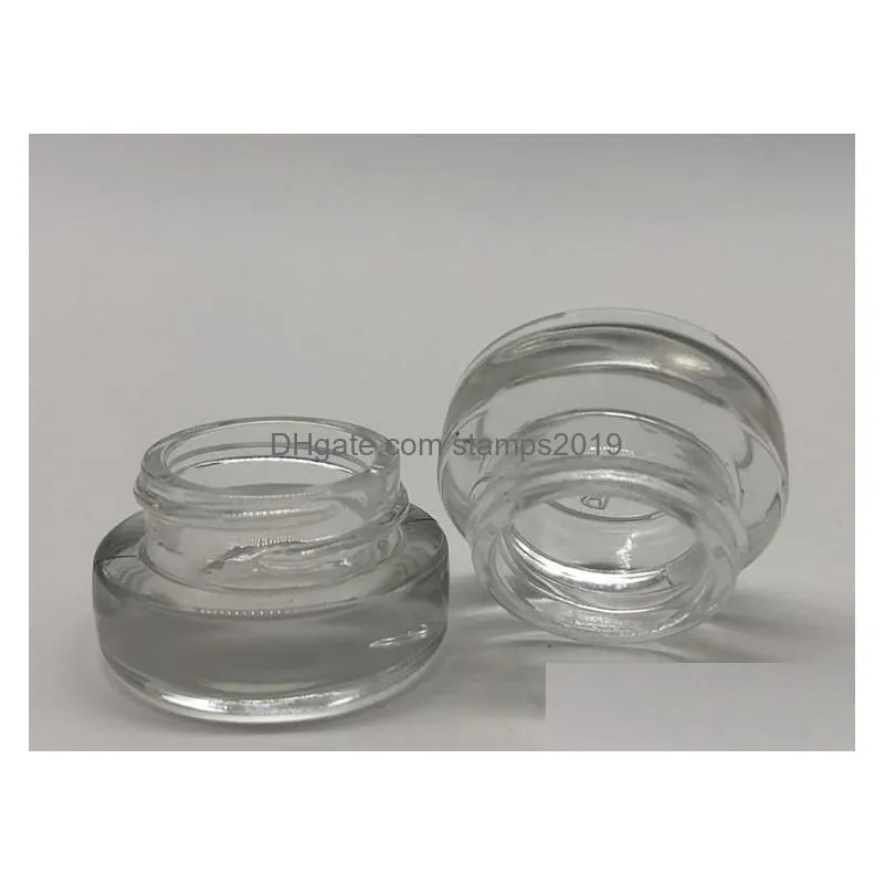 packaging bottles wholesale 500 x 3g traval small cream make up glass jar with aluminum lids white pe pad 3cc 1/10oz cosmetic sn1916 dhakn