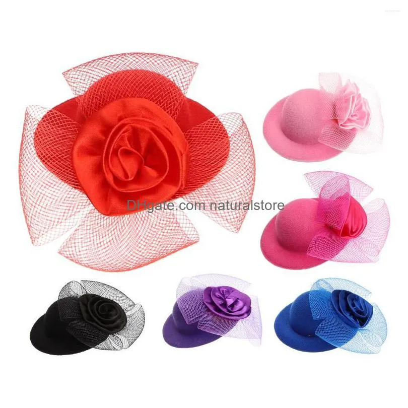 bandanas 6 pcs dress hat tea party hats little girls mini top crafts small house cloth women`s