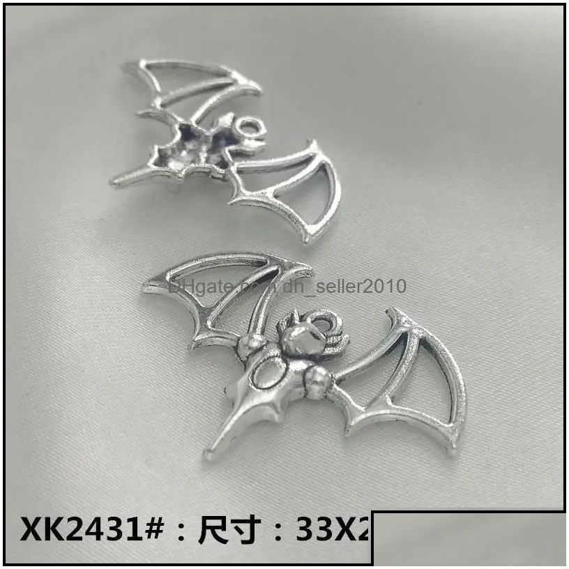 Charms 20Pcs Bat Alloy Charms Pendant Retro Jewelry Making Diy Keychain Ancient Sier For Bracelet Earrings 33X2M Cospz 91Ufm 131 Drop