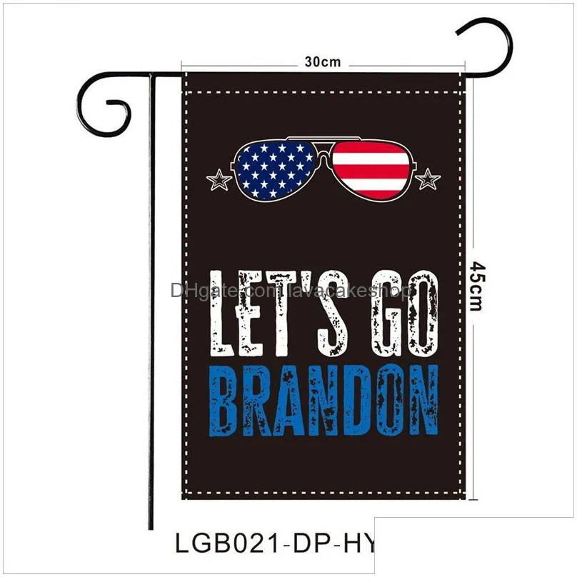 30*45cm fjb garden flags let`s go brandon usa biden flag letter star pattern printing banner 5 26wf h1