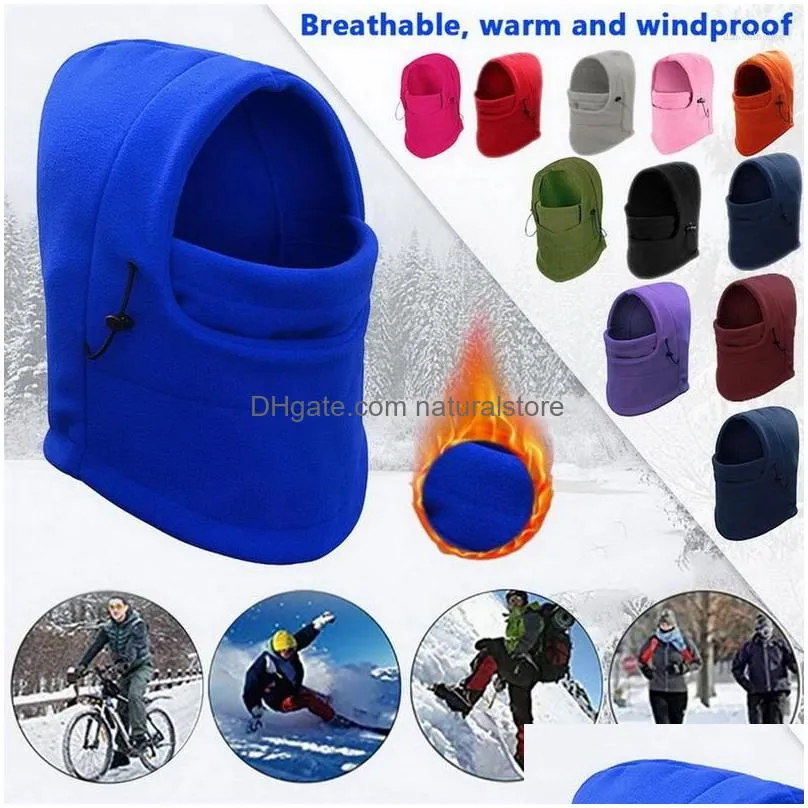 bandanas 2023 fashion warm cap winter men women hats waterproof thermal balaclava hat hooded neck warmer hiking scarves