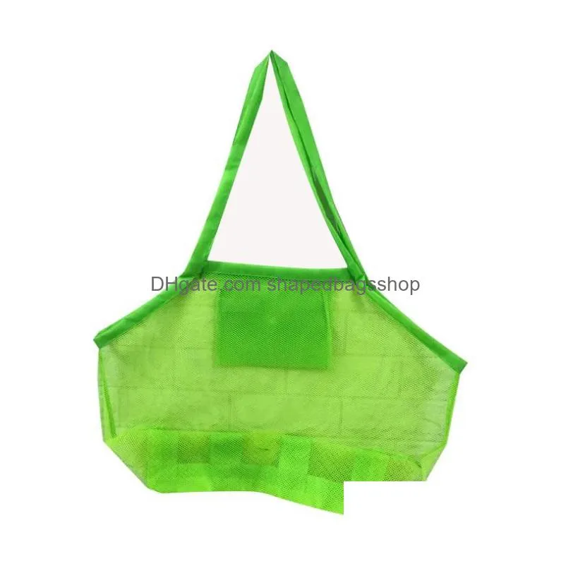 8colors blanks children mesh shell sand beach seashell bag kids beach toys receive bag mesh sandboxes away cross body mesh sn2355